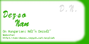 dezso nan business card